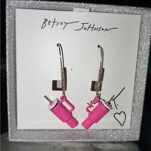 BETSEY Johnson Stanley Pink Earrings – Fun & Stylish! 💖✨